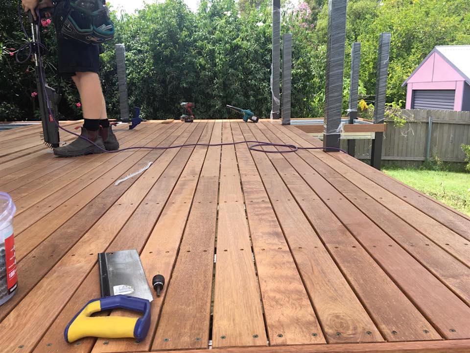 Decking installed over Boxspan deck frame