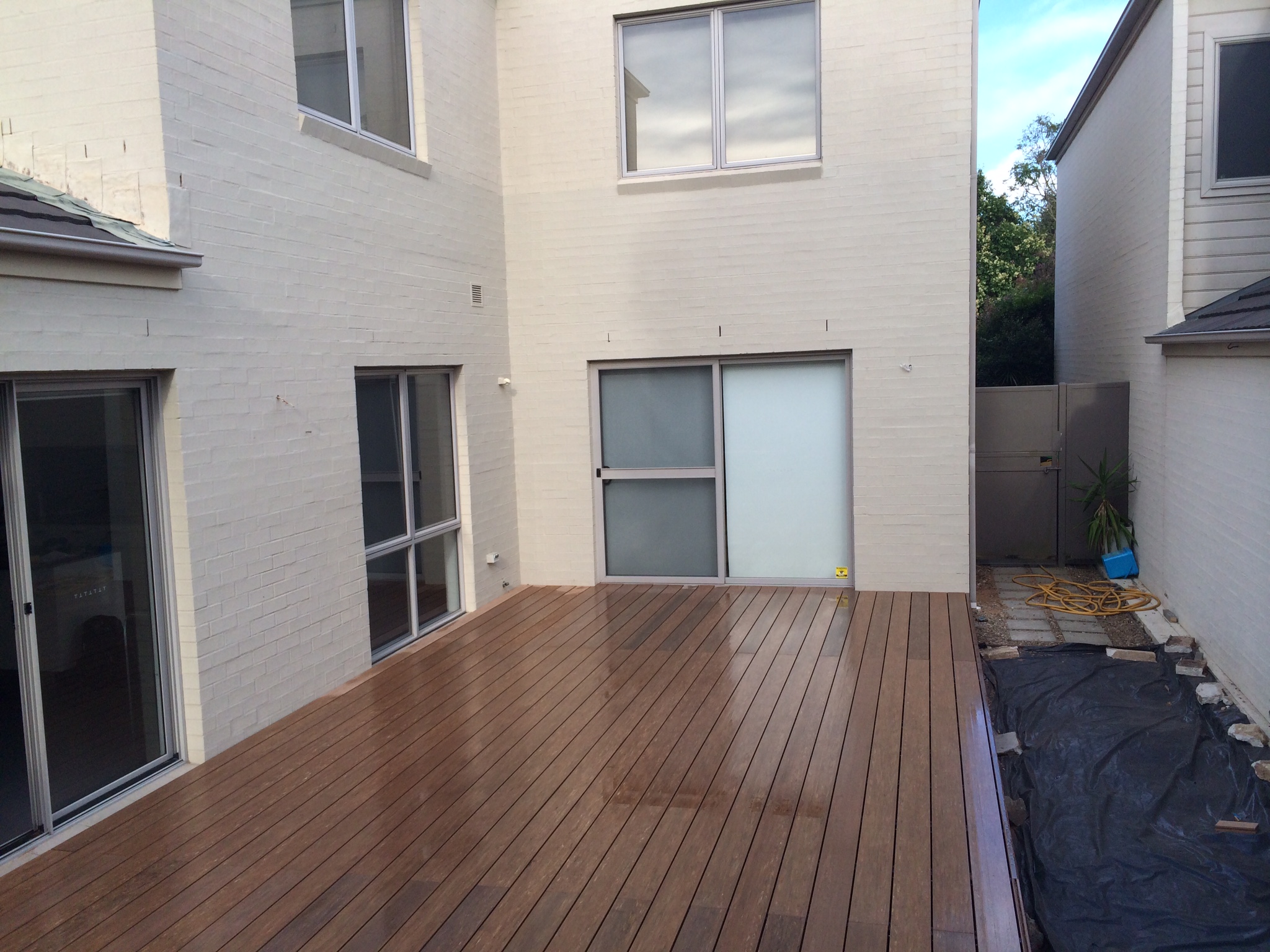 Boxspan deck frame over existing paving