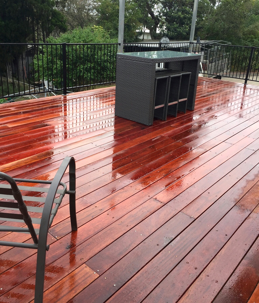 The completed deck on a Boxspan steel deck frame