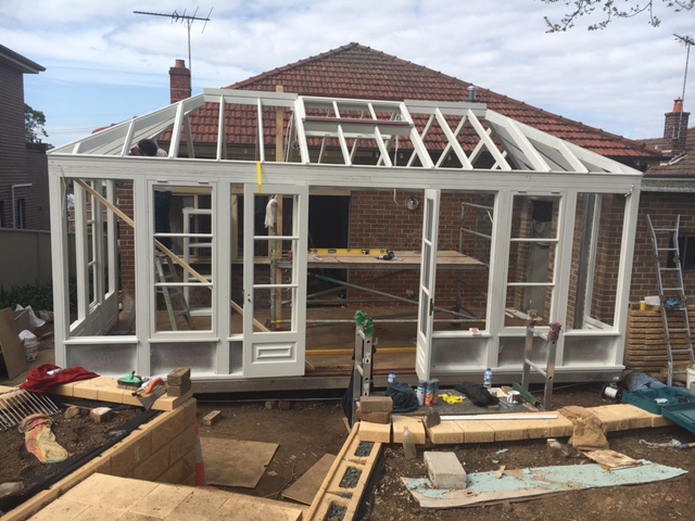 Conservatory on Boxspan steel floor framing