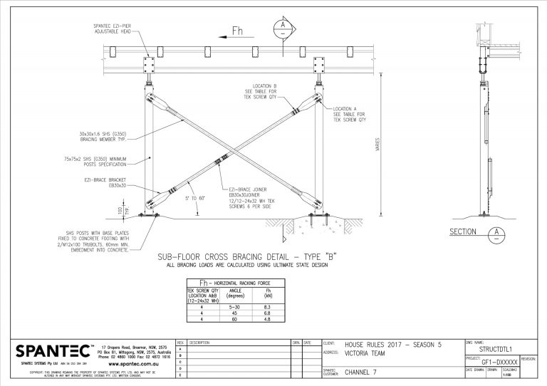 14 Cross bracing details Spantec